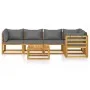Garden furniture 6 pcs cushions solid acacia wood by vidaXL, Garden sets - Ref: Foro24-3057625, Price: 538,91 €, Discount: %