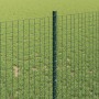 Reja con postes Verde 1 x 50 m Acero