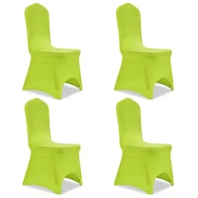 Funda de silla elástica 4 unidades verde de vidaXL, Fundas - Ref: Foro24-131417, Precio: 25,39 €, Descuento: %