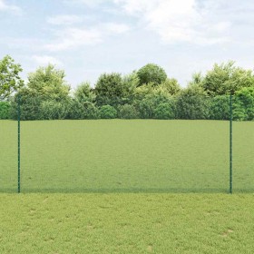 Reja con postes Verde 1.4 x 50 m Acero