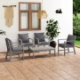 Gartenmöbel 5 Stück graue Kissen aus massivem Akazienholz von vidaXL, Gartensets - Ref: Foro24-3057785, Preis: 379,54 €, Raba...