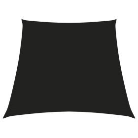Toldo de vela trapezoidal de tela oxford negro 2/4x3 m