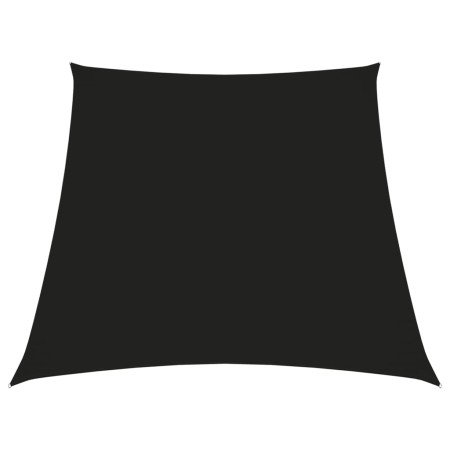 Toldo de vela trapezoidal de tela oxford negro 2/4x3 m
