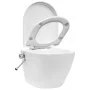Inodoro WC de pared sin bordes cisterna oculta cerámica blanco de vidaXL, Baños - Ref: Foro24-3055348, Precio: 411,48 €, Desc...