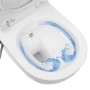 Inodoro WC de pared sin bordes cisterna oculta cerámica blanco
