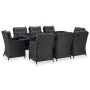 idaXL 9-piece black synthetic rattan garden dining set by vidaXL, Garden sets - Ref: Foro24-3057809, Price: 1,00 €, Discount: %