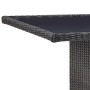 Juego de comedor de jardín 9 piezas ratán sintético negro
