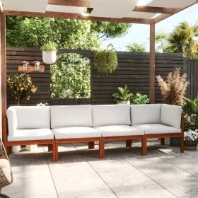 4-seater garden sofa with solid acacia wood cushion by vidaXL, Garden sets - Ref: Foro24-3057884, Price: 438,40 €, Discount: %