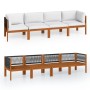 4-seater garden sofa with solid acacia wood cushion by vidaXL, Garden sets - Ref: Foro24-3057884, Price: 446,45 €, Discount: %