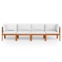 4-seater garden sofa with solid acacia wood cushion by vidaXL, Garden sets - Ref: Foro24-3057884, Price: 446,45 €, Discount: %