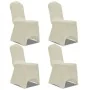 Elastic chair cover 4 units cream by vidaXL, Covers - Ref: Foro24-131410, Price: 18,83 €, Discount: %