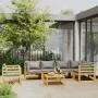 Muebles de jardín 7 pzas cojines madera maciza de acacia de vidaXL, Conjuntos de jardín - Ref: Foro24-3057629, Precio: 692,04...