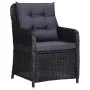 Garten-Essgruppe 11-teilig aus schwarzem synthetischem Rattan von vidaXL, Gartensets - Ref: Foro24-3057807, Preis: 1,00 €, Ra...
