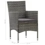 Gartenmöbel 5 Stück graues synthetisches Rattan und Akazie von vidaXL, Gartensets - Ref: Foro24-3058323, Preis: 376,41 €, Rab...