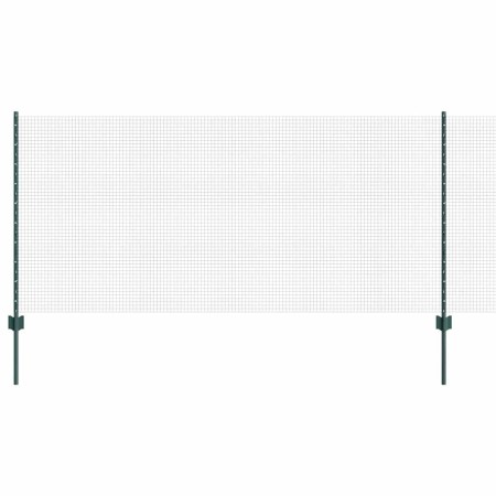 Reja con postes Verde 1 x 100 m Acero