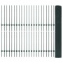 Reja con postes Verde 1 x 100 m Acero