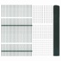 Reja con postes Verde 1 x 100 m Acero