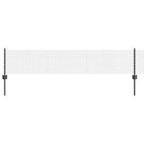 Reja con postes Gris 0.4 x 10 m Acero