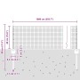 Reja con postes Gris 0.4 x 10 m Acero