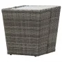 Gartentisch und Stühle, 3-teilig, synthetisches Rattan und graues Glas von vidaXL, Gartensets - Ref: Foro24-3058534, Preis: 3...