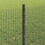Reja con postes Gris 0.6 x 10 m Acero