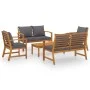 Gartenmöbel 5 Stück Kissen aus massivem Akazienholz von vidaXL, Gartensets - Ref: Foro24-3057787, Preis: 576,61 €, Rabatt: %