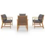 Gartenmöbel 5 Stück Kissen aus massivem Akazienholz von vidaXL, Gartensets - Ref: Foro24-3057787, Preis: 576,61 €, Rabatt: %