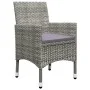 3-piece synthetic rattan garden bistro set with tempered glass, in gray. by vidaXL, Garden sets - Ref: Foro24-3058379, Price:...