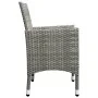 3-piece synthetic rattan garden bistro set with tempered glass, in gray. by vidaXL, Garden sets - Ref: Foro24-3058379, Price:...
