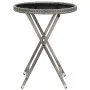 Set de bistró jardín 3 pzs ratán sintético vidrio templado gris de vidaXL, Conjuntos de jardín - Ref: Foro24-3058379, Precio:...