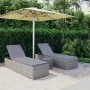 Garden loungers and table 3 pieces gray synthetic rattan by vidaXL, Loungers - Ref: Foro24-3057665, Price: 362,21 €, Discount: %