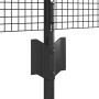 Reja con postes Gris 0.8 x 10 m Acero