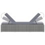 Gartenliegen und Tisch 3 Stück graues synthetisches Rattan von vidaXL, Liegen - Ref: Foro24-3057665, Preis: 366,68 €, Rabatt: %