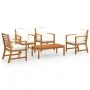 5-piece garden furniture set with solid acacia wood cushions by vidaXL, Garden sets - Ref: Foro24-3057790, Price: 495,30 €, D...
