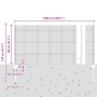 Reja con postes Gris 0.8 x 10 m Acero