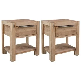 Bedside tables with drawers solid acacia wood 40x30x48 cm by vidaXL, Nightstands - Ref: Foro24-3057529, Price: 125,49 €, Disc...