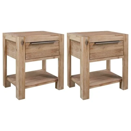 Bedside tables with drawers solid acacia wood 40x30x48 cm by vidaXL, Nightstands - Ref: Foro24-3057529, Price: 125,49 €, Disc...