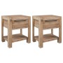 Bedside tables with drawers solid acacia wood 40x30x48 cm by vidaXL, Nightstands - Ref: Foro24-3057529, Price: 126,82 €, Disc...