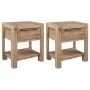 Bedside tables with drawers solid acacia wood 40x30x48 cm by vidaXL, Nightstands - Ref: Foro24-3057529, Price: 125,49 €, Disc...