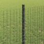 Reja con postes Gris 0.8 x 10 m Acero