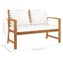5-piece garden furniture set with cushions, made of solid acacia wood. by vidaXL, Garden sets - Ref: Foro24-3057786, Price: 5...