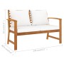 Gartenmöbel 5 Stück Kissen massives Akazienholz von vidaXL, Gartensets - Ref: Foro24-3057786, Preis: 577,48 €, Rabatt: %