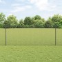 Reja con postes Gris 1 x 10 m Acero