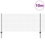 Reja con postes Gris 1 x 10 m Acero