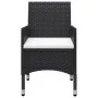 Garten-Bistro-Set, 3-teilig, synthetisches Rattan, schwarzes Hartglas von vidaXL, Gartensets - Ref: Foro24-3058378, Preis: 18...