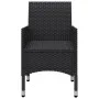 Garten-Bistro-Set, 3-teilig, synthetisches Rattan, schwarzes Hartglas von vidaXL, Gartensets - Ref: Foro24-3058378, Preis: 18...
