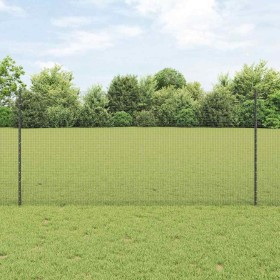 Reja con postes Gris 1.2 x 10 m Acero