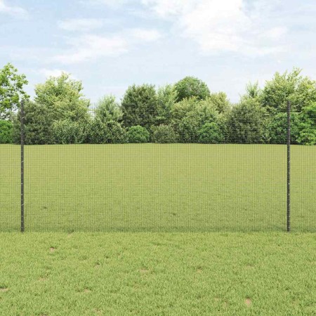 Reja con postes Gris 1.2 x 10 m Acero