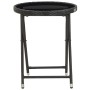 Garten-Bistro-Set, 3-teilig, synthetisches Rattan, schwarzes Hartglas von vidaXL, Gartensets - Ref: Foro24-3058378, Preis: 17...