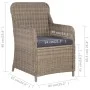 7-Piece Brown Synthetic Rattan Outdoor Dining Set by vidaXL, Garden sets - Ref: Foro24-3057796, Price: 1,00 €, Discount: %